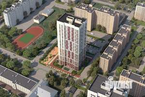 1-к квартира, строящийся дом, 34м2, 9/23 этаж