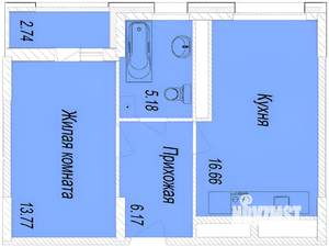 1-к квартира, вторичка, 35м2, 16/26 этаж