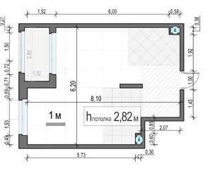1-к квартира, строящийся дом, 41м2, 11/18 этаж