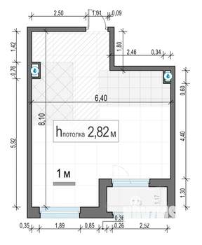 1-к квартира, вторичка, 43м2, 11/23 этаж