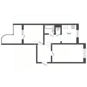 2-к квартира, вторичка, 54м2, 4/16 этаж