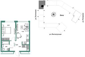 2-к квартира, вторичка, 40м2, 16/25 этаж