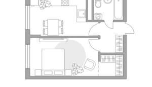 1-к квартира, вторичка, 37м2, 3/6 этаж