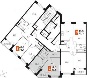 1-к квартира, вторичка, 38м2, 8/9 этаж