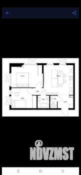 2-к квартира, вторичка, 52м2, 20/25 этаж