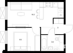 1-к квартира, вторичка, 32м2, 18/24 этаж
