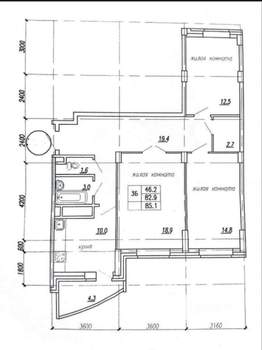 3-к квартира, вторичка, 84м2, 2/18 этаж