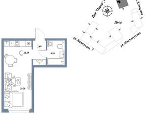 Студия квартира, вторичка, 28м2, 19/6 этаж