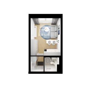 Студия квартира, вторичка, 20м2, 8/25 этаж