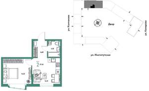 2-к квартира, вторичка, 37м2, 3/25 этаж