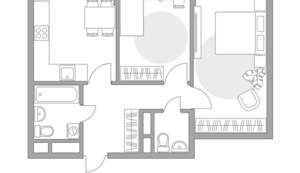 2-к квартира, вторичка, 54м2, 11/6 этаж