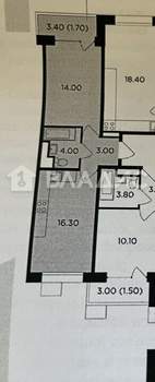 1-к квартира, вторичка, 38м2, 6/17 этаж