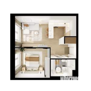 1-к квартира, вторичка, 36м2, 18/25 этаж