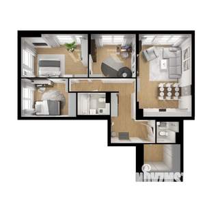 3-к квартира, вторичка, 92м2, 12/25 этаж