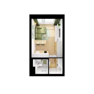 Студия квартира, вторичка, 20м2, 17/25 этаж