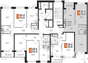 2-к квартира, вторичка, 52м2, 8/9 этаж