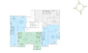 2-к квартира, строящийся дом, 65м2, 3/4 этаж