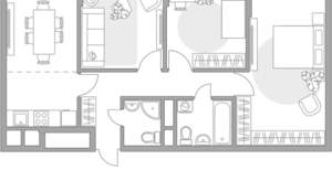 3-к квартира, строящийся дом, 70м2, 3/12 этаж