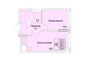 1-к квартира, вторичка, 36м2, 2/23 этаж