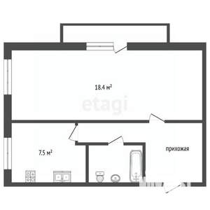 1-к квартира, вторичка, 36м2, 11/12 этаж
