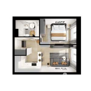 1-к квартира, вторичка, 34м2, 12/25 этаж