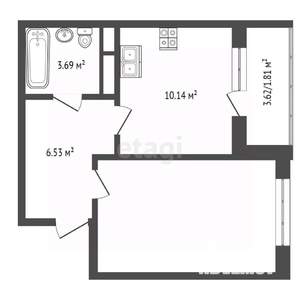 1-к квартира, вторичка, 40м2, 3/4 этаж