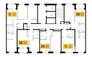 3-к квартира, строящийся дом, 77м2, 2/23 этаж