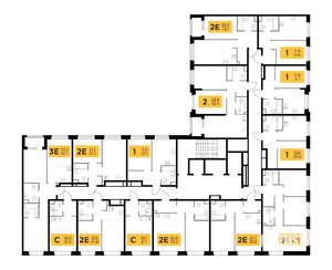 2-к квартира, строящийся дом, 59м2, 9/23 этаж