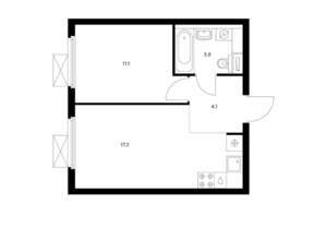 1-к квартира, вторичка, 36м2, 19/25 этаж