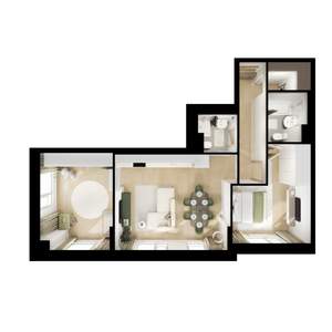 2-к квартира, вторичка, 63м2, 20/25 этаж