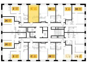 Студия квартира, строящийся дом, 27м2, 6/23 этаж