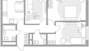 3-к квартира, строящийся дом, 68м2, 6/12 этаж