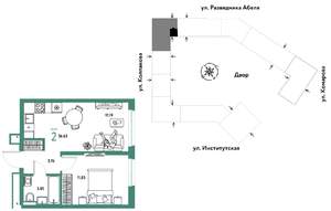 2-к квартира, вторичка, 37м2, 14/25 этаж