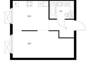 1-к квартира, вторичка, 35м2, 24/25 этаж