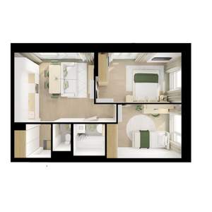 2-к квартира, вторичка, 52м2, 10/25 этаж