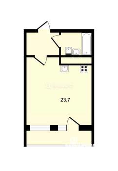 Студия квартира, вторичка, 35м2, 14/17 этаж