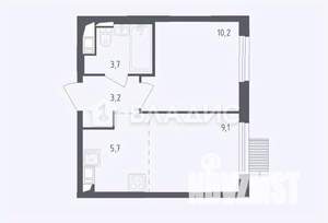 1-к квартира, вторичка, 31м2, 3/17 этаж