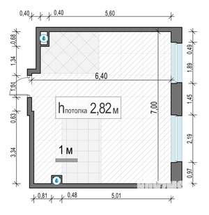 1-к квартира, вторичка, 42м2, 2/23 этаж