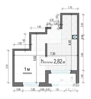 1-к квартира, строящийся дом, 36м2, 10/18 этаж
