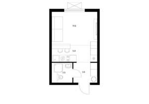 Студия квартира, вторичка, 24м2, 6/24 этаж