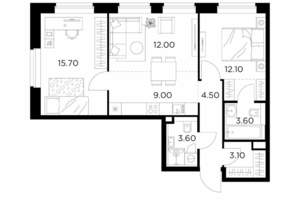 3-к квартира, вторичка, 64м2, 11/23 этаж