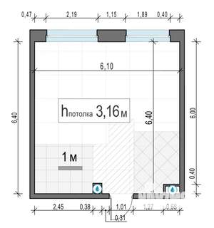 1-к квартира, строящийся дом, 38м2, 20/20 этаж
