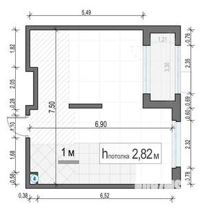 1-к квартира, вторичка, 46м2, 16/17 этаж