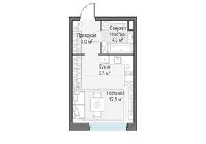 Студия квартира, вторичка, 26м2, 21/23 этаж