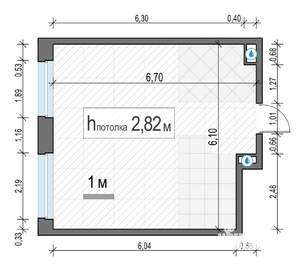 1-к квартира, строящийся дом, 38м2, 2/20 этаж
